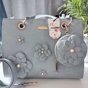 ALDO Bluish Gray Shoulder bag with Coin/Air Pods Case